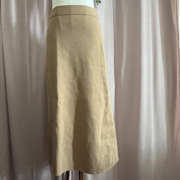 UNIQLO TAN Cotton Blend Midi Skirt for Fall and Winter - Picture 8 of 8